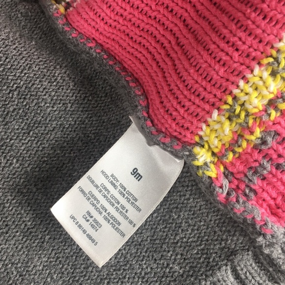 Carter’s Grey Knit Sweater Argyle Baby Girl 9m - Picture 6 of 6